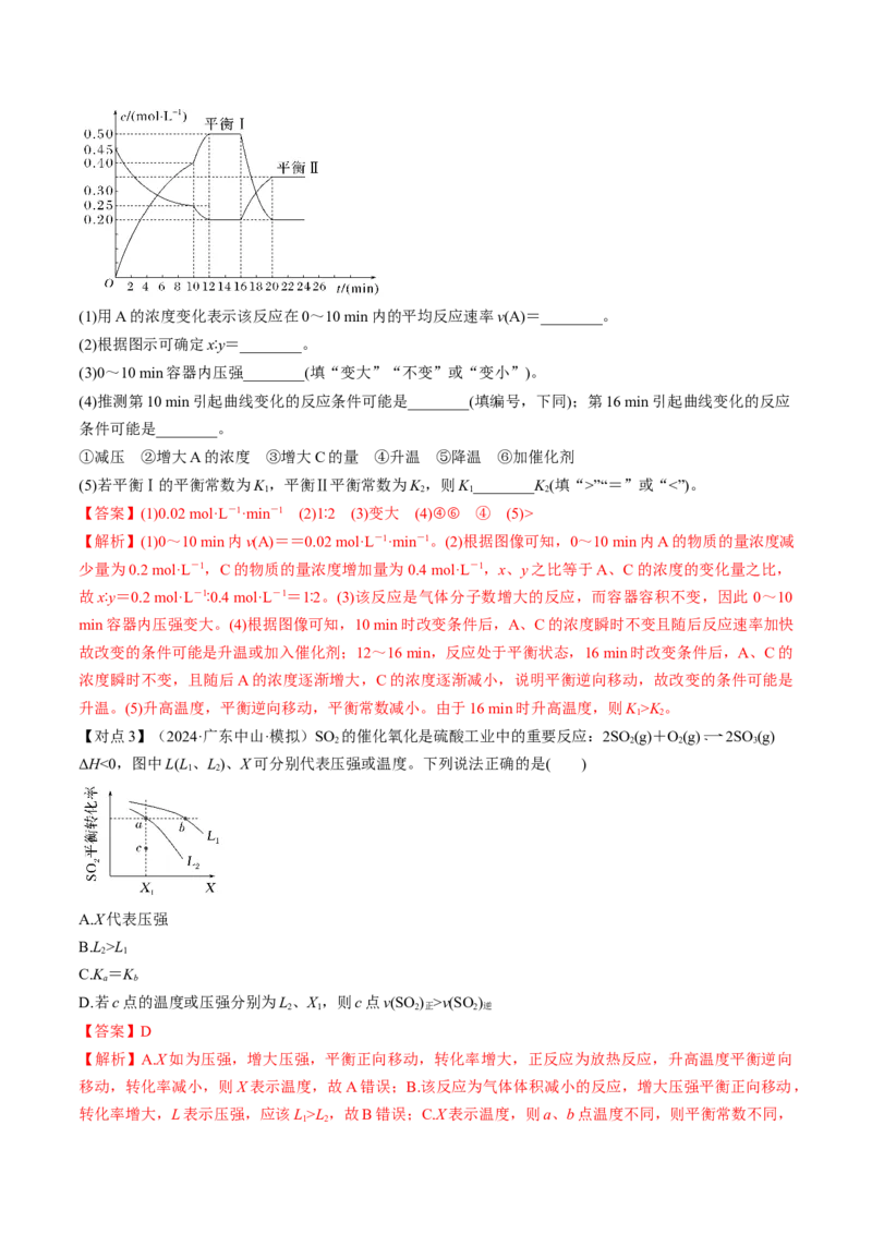 微考点化学反应速率与化学平衡图像（核心考点精讲精练）-备战2025年高考化学一轮复习考点帮（新高考通用）（解析版）_05高考化学_2025年新高考资料_一轮复习