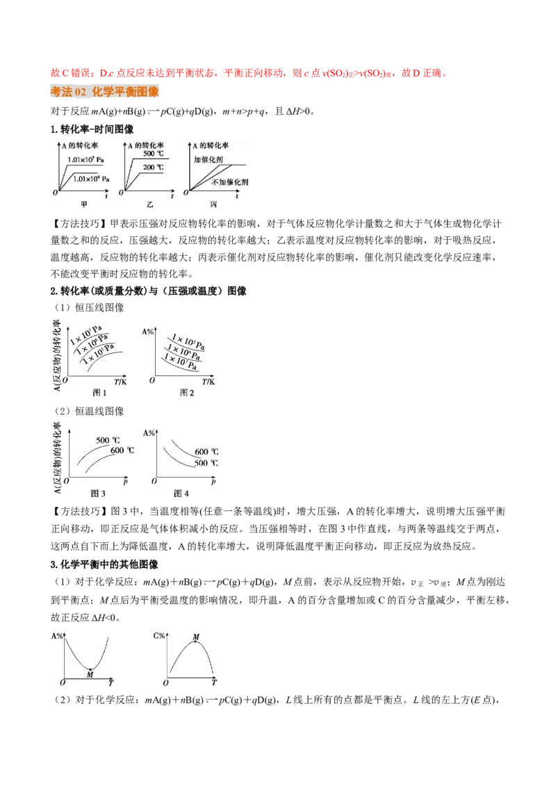 微考点化学反应速率与化学平衡图像（核心考点精讲精练）-备战2025年高考化学一轮复习考点帮（新高考通用）（解析版）_05高考化学_2025年新高考资料_一轮复习