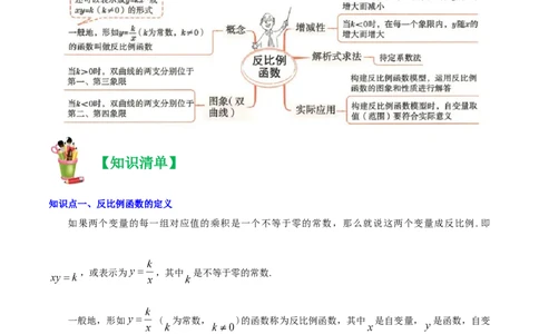 清单06反比例函数（6大考点梳理+题型解读+核心素养提升+中考聚焦）（解析版）_初中数学人教版_9上-初中数学人教版_06习题试卷_7期中期末复习专题