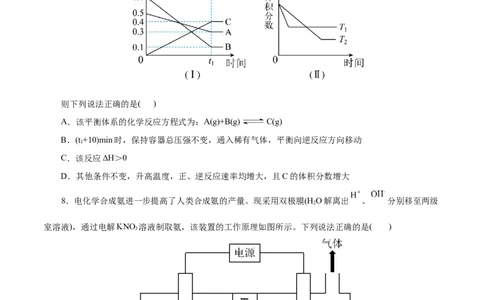 主题三化学反应原理（测试）（二）（原卷版）_05高考化学_2025年新高考资料_二轮复习_上好课2025年高考化学二轮复习讲练测（新高考通用）3379109_主题三化学反应原理
