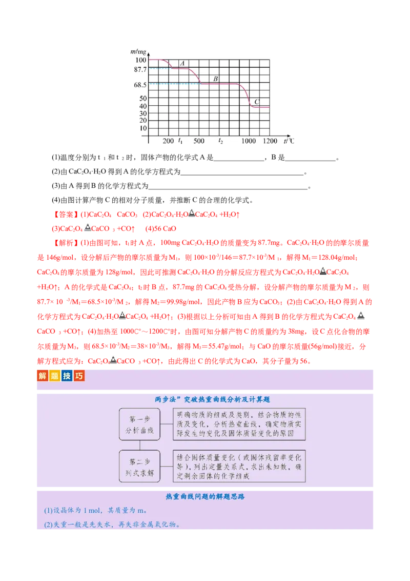 热点专项关系式法与热重分析在化学计算中的应用（讲义）（解析版）_05高考化学_2025年新高考资料_二轮复习_上好课2025年高考化学二轮复习讲练测（新高考通用）3379109