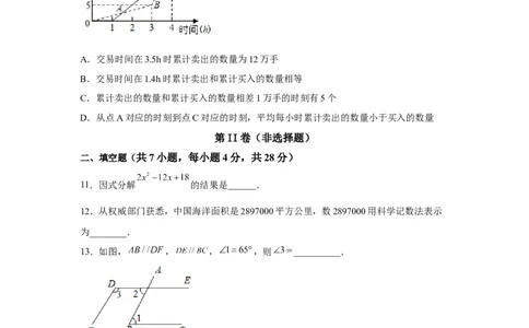 黄金卷03-赢在中考黄金八卷备战2023年中考数学全真模拟卷（原卷版）（惠州专用）_初中数学人教版_9下-初中数学人教版_10中考模拟卷