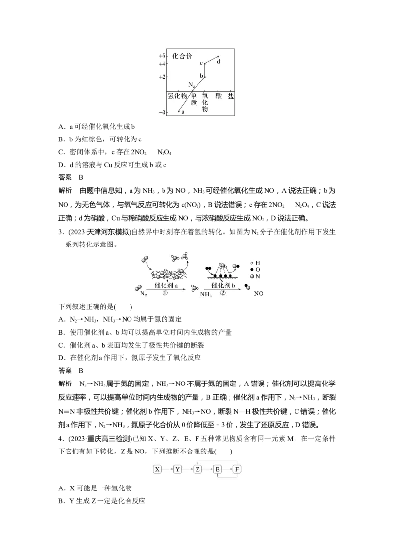 大单元二　第五章　第24讲　氮及其化合物的转化关系_05高考化学_2025年新高考资料_一轮复习_2025大一轮复习讲义+课件（完结）_2025大一轮复习讲义化学教师用书Word版文档全书