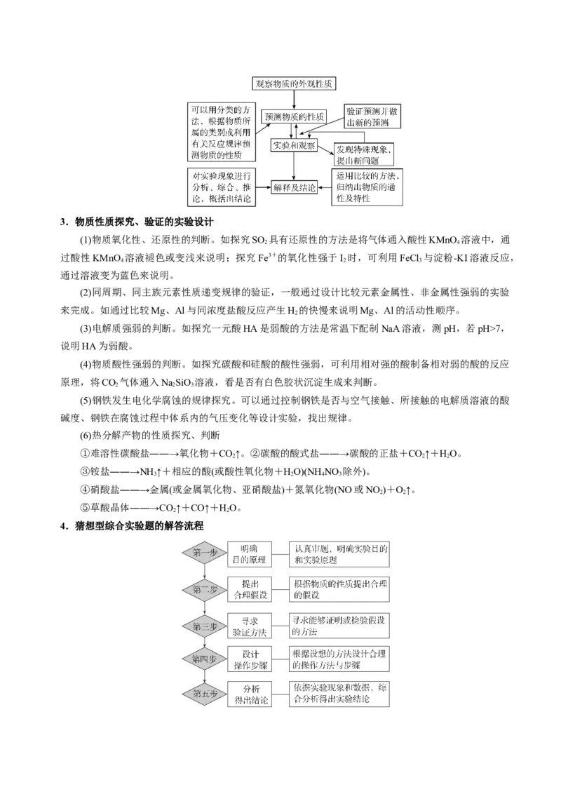 知识清单33综合实验题型探究-上好课2025年高考化学一轮复习知识清单（新高考专用）（原卷版）_05高考化学_2025年新高考资料_一轮复习