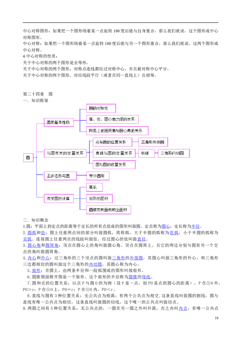 人教版初中数学知识点、公式总结(全）_初中数学人教版_9下-初中数学人教版_08知识点