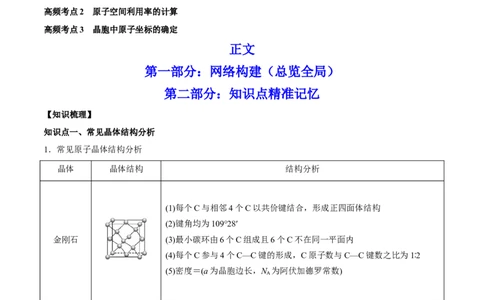专题讲座（十二）晶胞参数、坐标参数的分析与应用（讲）-2023年高考化学一轮复习讲练测（全国通用）（解析版）_05高考化学_通用版（老高考）复习资料_2023年复习资料_一轮复习