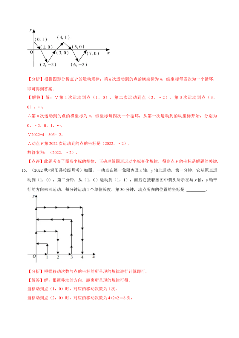 专题训练：平面直角坐标系中点的规律探究（精选30题）（解析版）_初中数学人教版_7下-初中数学人教版_7下-初中数学人教版（旧版）赠送_07专项讲练