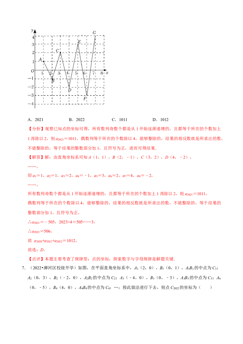 专题训练：平面直角坐标系中点的规律探究（精选30题）（解析版）_初中数学人教版_7下-初中数学人教版_7下-初中数学人教版（旧版）赠送_07专项讲练