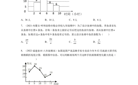 第十章数据的收集、整理与描述（提分小卷）-单元测试（人教版）（原卷版）_初中数学人教版_7下-初中数学人教版_7下-初中数学人教版（旧版）赠送_06习题试卷_2单元测试