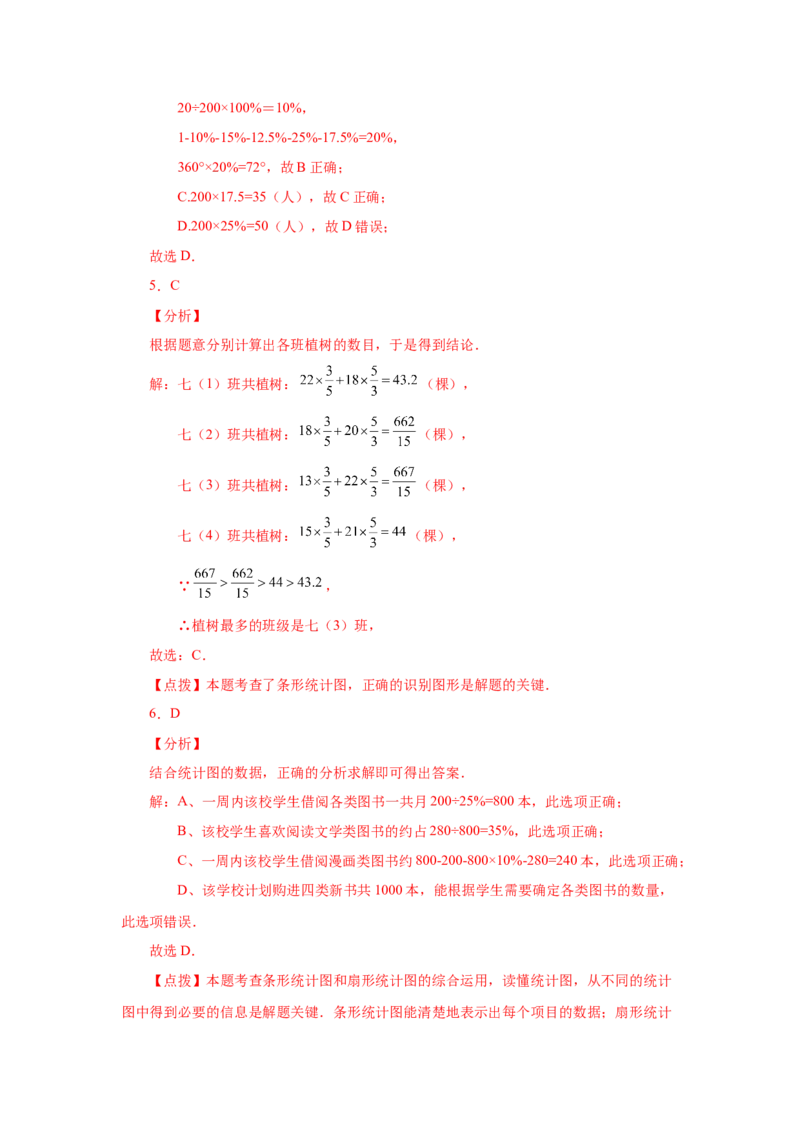 第10章数据的收集、整理与描述（培优篇）-挑战满分七年级数学下册阶段性复习精选精练（人教版）_初中数学人教版_7下-初中数学人教版_7下-初中数学人教版（旧版）赠送_06习题试卷