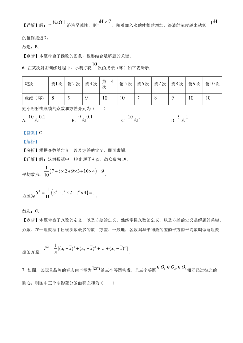 精品解析：2023年山东省滨州市中考数学真题（解析版）_new_初中数学人教版_9下-初中数学人教版_09中考真题_2023中考数学真题
