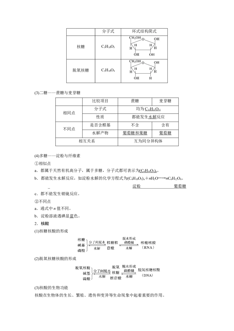 大单元五　第十四章　第66讲　生物大分子　合成高分子_05高考化学_2025年新高考资料_一轮复习_2025大一轮复习讲义+课件（完结）_2025大一轮复习讲义化学教师用书Word版文档全书