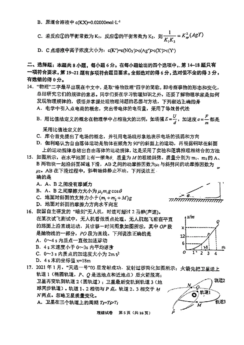 理科综合试题_05高考化学_高考模拟题_全国课标版_2023届安徽六安市省示范高中高三教学质量检测理综_2023届安徽六安市省示范高中高三教学质量检测理综