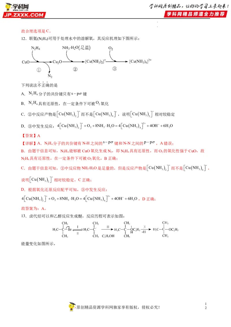 热点05反应机理图和能量历程图（解析版）_05高考化学_新高考复习资料_2023年新高考资料_专项复习_2023年高考化学热点&middot;重点&middot;难点专练（新高考专用）_222