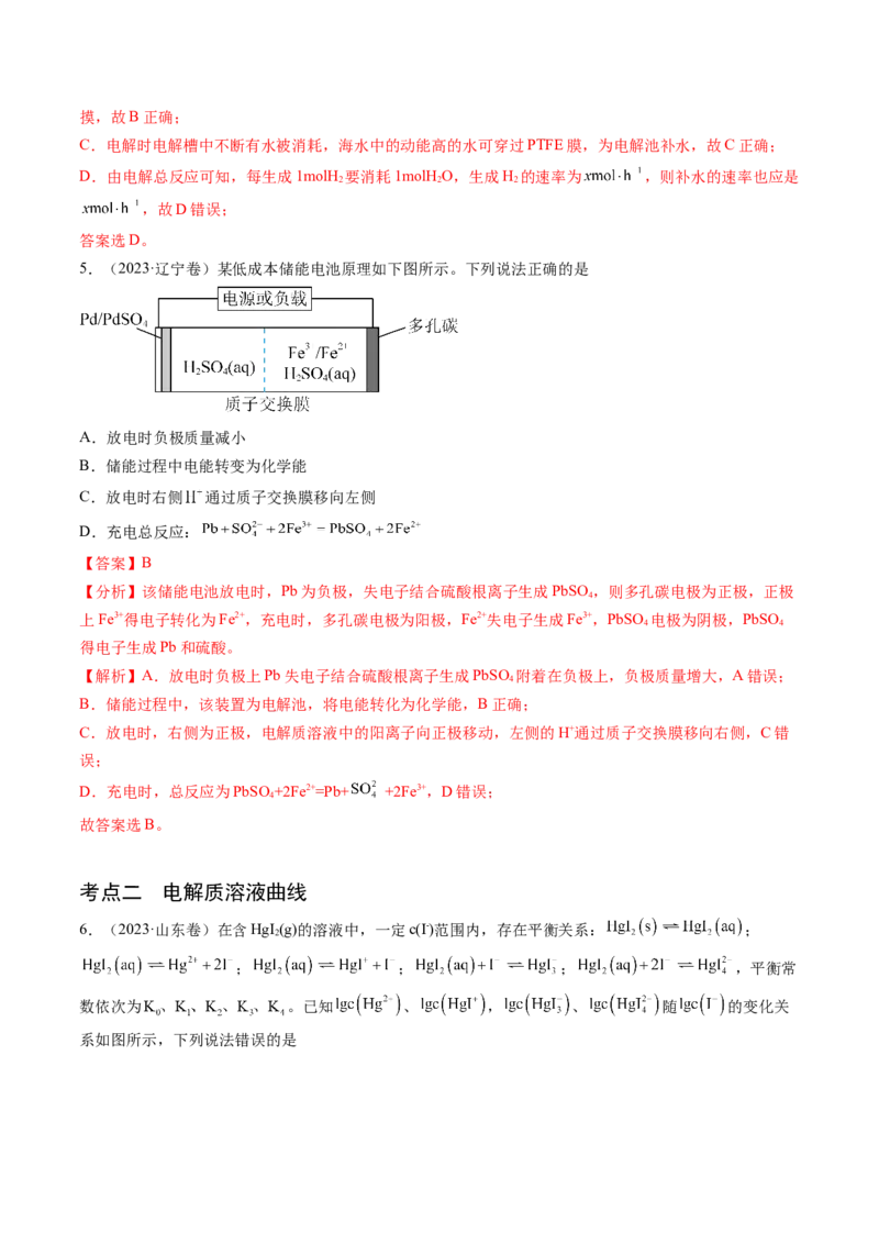 押新高考卷第13-14题电化学原理与应用、电解质溶液曲线（解析版）_05高考化学_2024年新高考资料_5.2024三轮冲刺_备战2024年高考化学临考题号押题（新高考通用）323031313