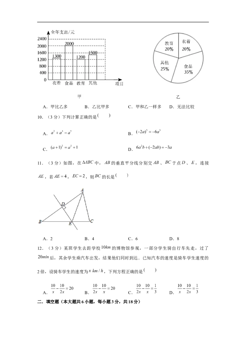 黄金卷02-赢在中考&middot;黄金8卷备战2023年中考数学全真模拟卷（云南专用）（原卷版）_初中数学人教版_9下-初中数学人教版_10中考模拟卷