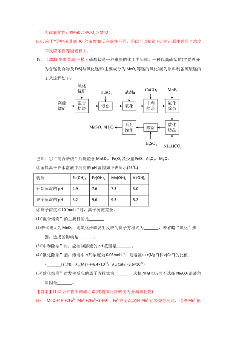 专题四氧化还原反应专题检验--实战演练）2023年高考化学二轮针对性复习方案（解析版）_05高考化学_通用版（老高考）复习资料_2023年复习资料_二轮复习