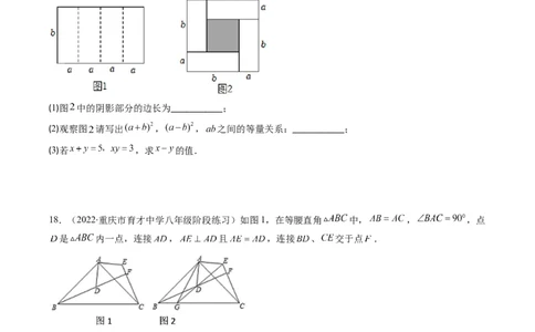 人教版八年级数学上学期期末压轴精选30题（原卷版）_初中数学人教版_8上-初中数学人教版_旧版_06习题试卷_6期中期末复习专题