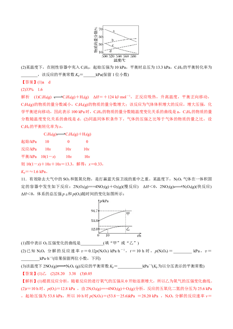 模板02化学平衡的计算(解析版)_05高考化学_2025年新高考资料_二轮复习_2025年高考化学答题技巧与模板构建338868722_第二部分主观题突破_化学反应原理
