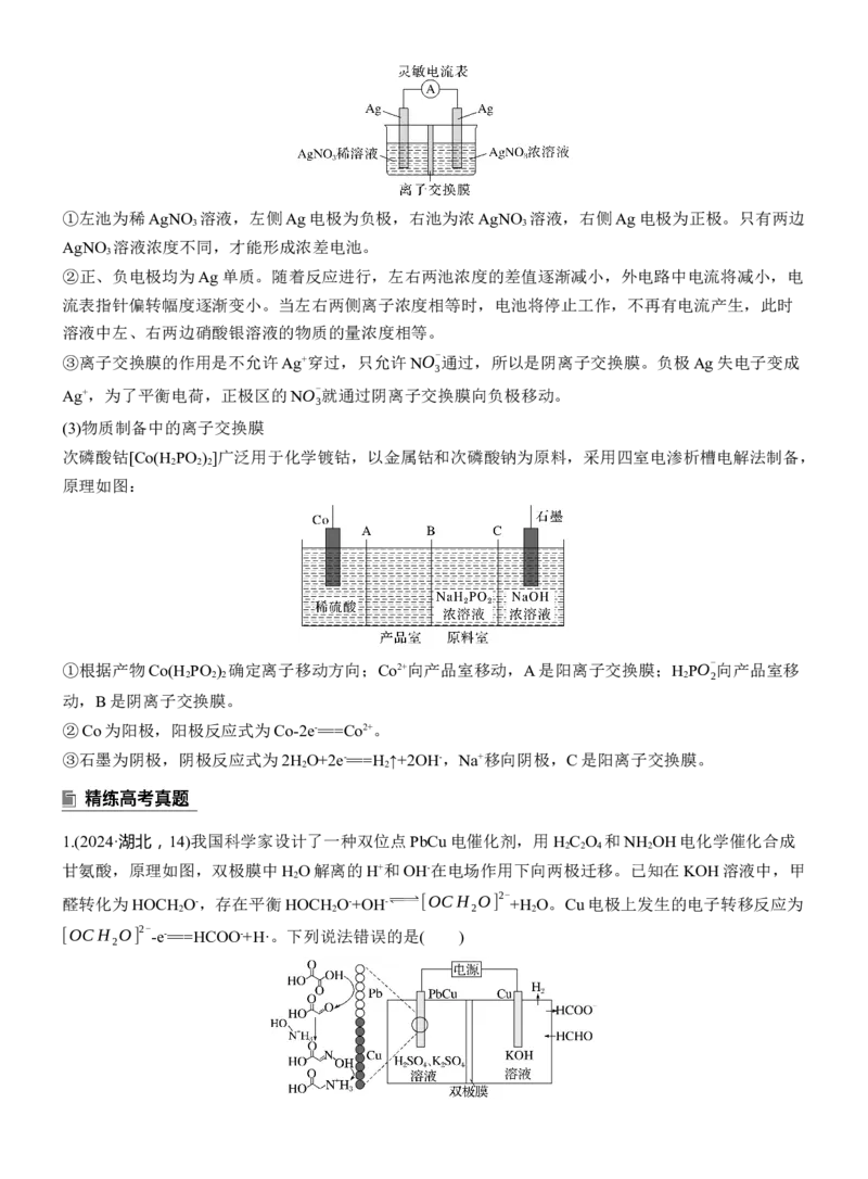 专题四　选择题专攻3　电化学中的多室、多池装置淘宝店：红太阳资料库_05高考化学_2025年新高考资料_二轮复习_2025年高考化学大二轮_2025化学二轮复习_大二轮专题复习