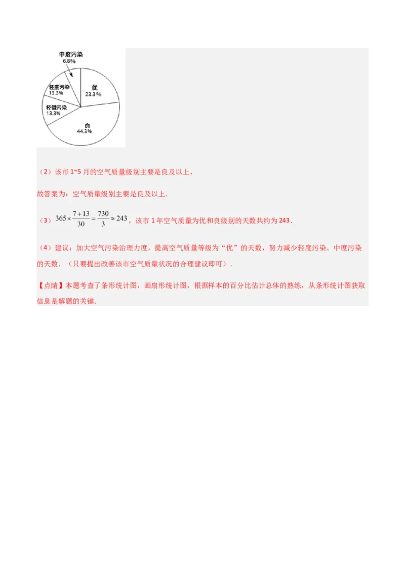 单元测试第十章数据的收集、整理与描述（A卷&middot;知识通关练）（解析版）_new_初中数学人教版_7下-初中数学人教版_7下-初中数学人教版（旧版）赠送_06习题试卷_2单元测试