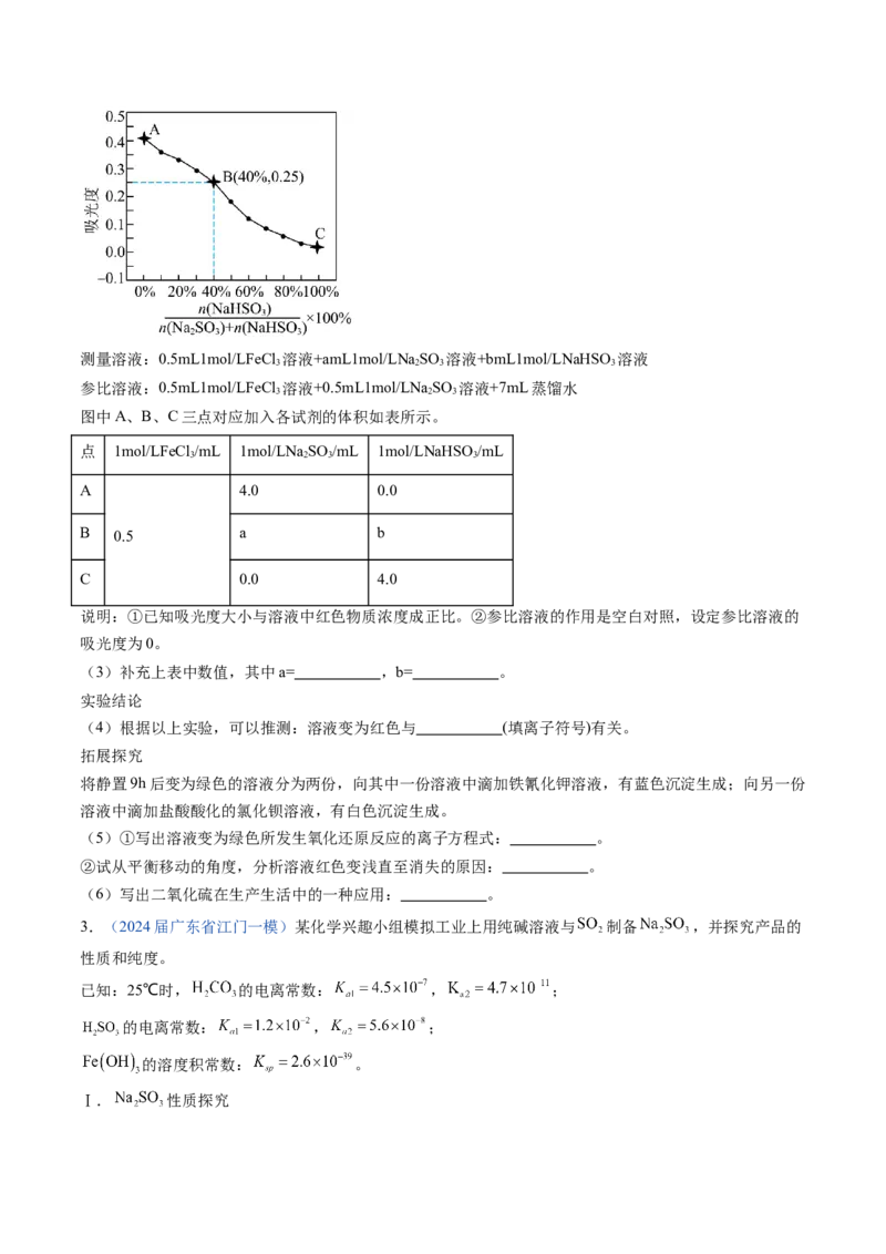 押广东卷第17题&nbsp;化学实验综合题（原卷版）_05高考化学_2024年新高考资料_5.2024三轮冲刺_备战2024年高考化学临考题号押题（广东卷）323301515
