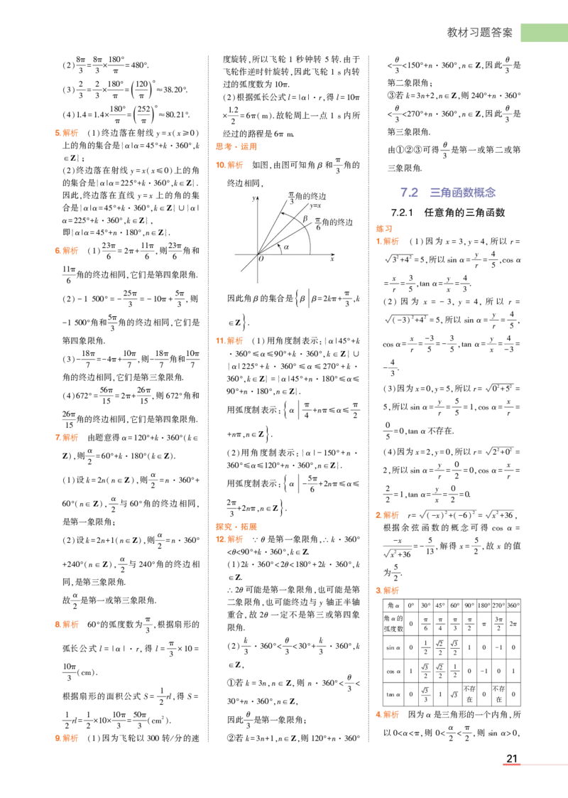 必修第一册苏教数学教材习题答案_高中全套电子教材及答案。_02高中教材参考答案_高中数学_苏教版