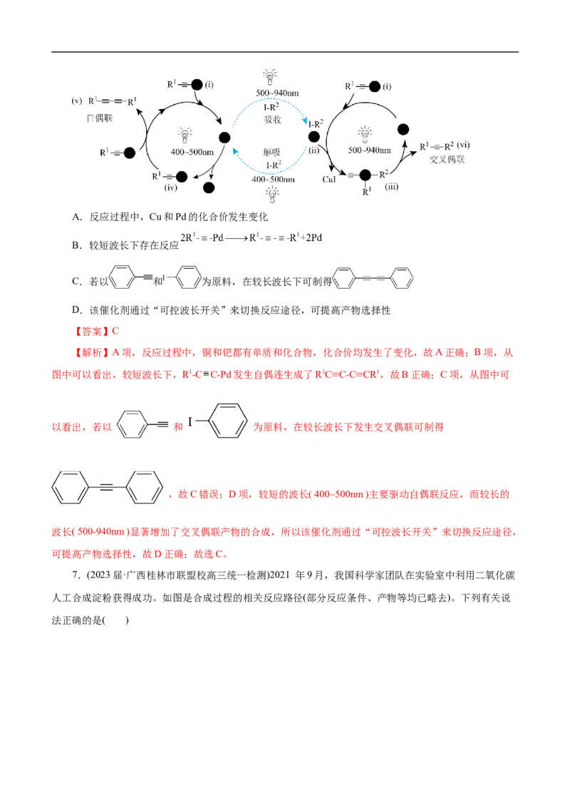 微练10物质转化&ldquo;环式&rdquo;历程与机理（解析版）_05高考化学_新高考复习资料_2023年新高考资料_专项复习_2023年高考化学热点专项导航与精练（新高考专用）