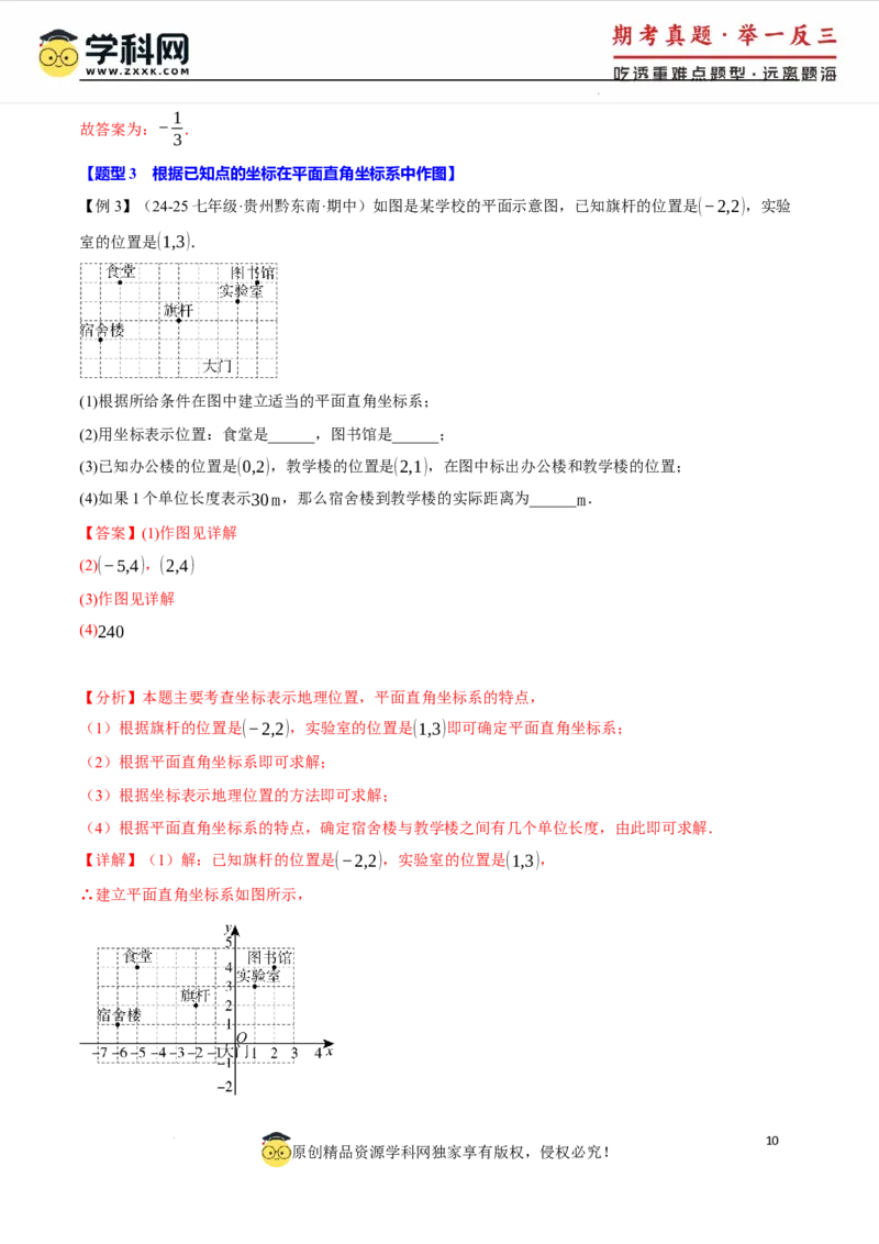 专题9.5平面直角坐标系全章专项复习2大考点8种题型（举一反三）（人教版2024）（解析版）_初中数学人教版_7下-初中数学人教版_7下-初中数学人教版（2025春季新版）持续更新