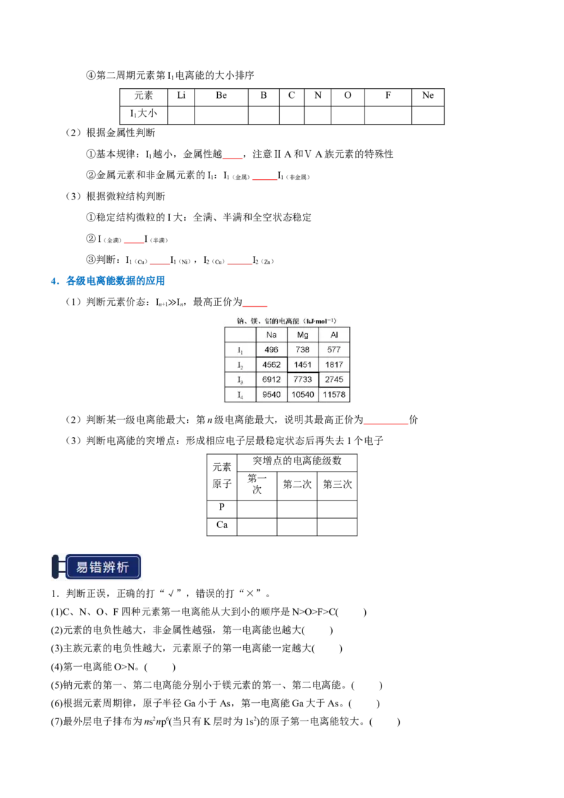 知识清单14原子结构与性质（原卷版）_05高考化学_2025年新高考资料_一轮复习_上好课2025年高考化学一轮复习知识清单3246985