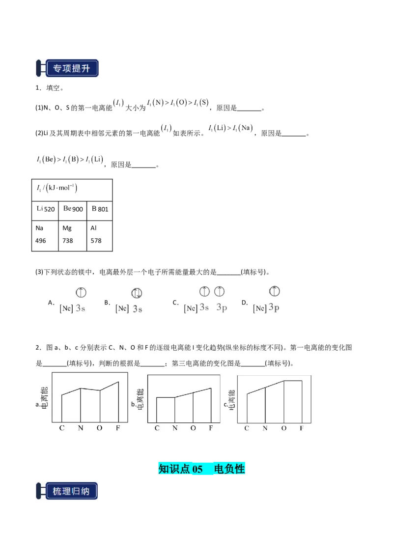 知识清单14原子结构与性质（原卷版）_05高考化学_2025年新高考资料_一轮复习_上好课2025年高考化学一轮复习知识清单3246985