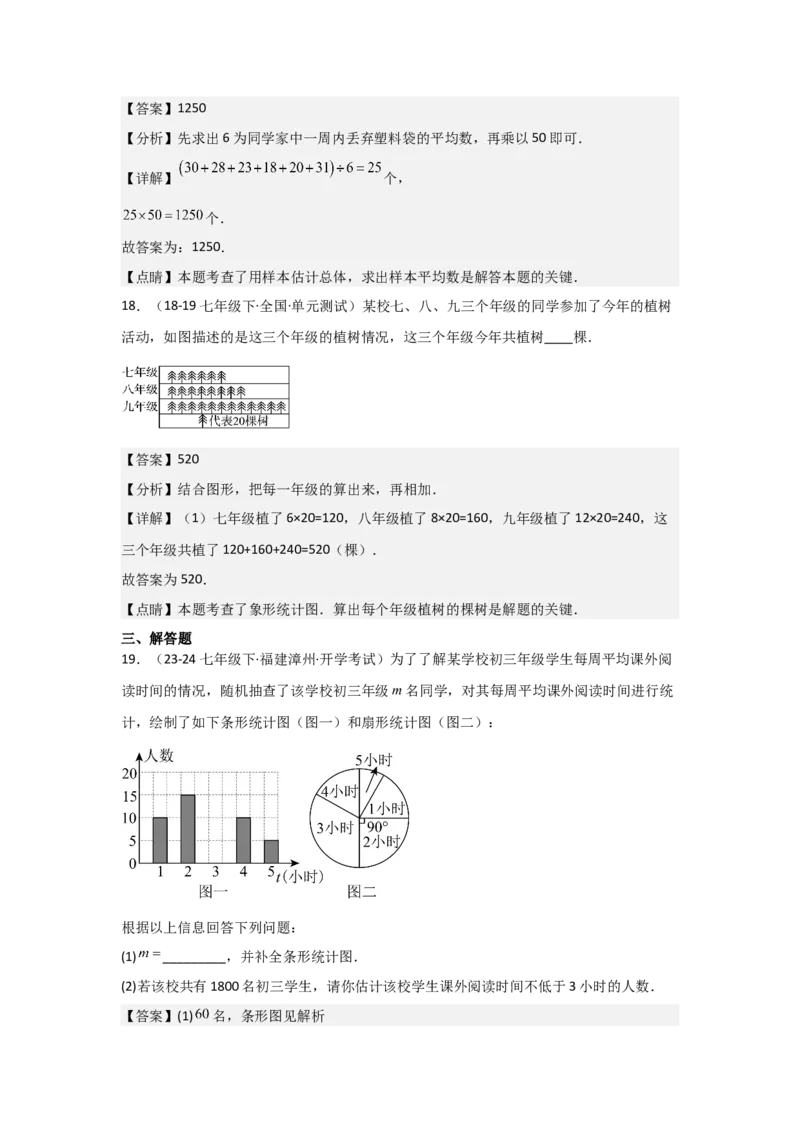 第11讲数据的收集、整理与描述（14个知识点+14种题型+强化训练）（教师版）_初中数学_七年级数学下册（人教版）_常见题型通关讲解练-V3