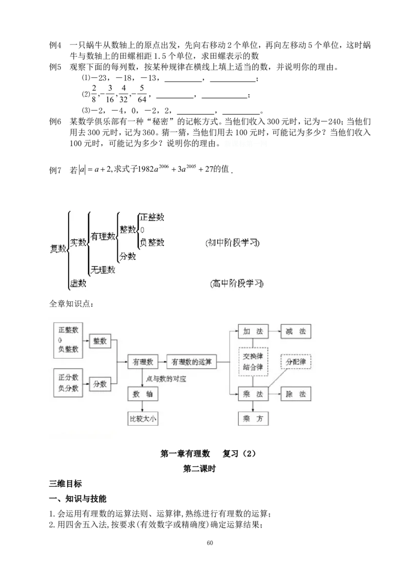 最新人教版七年级数学上册全册教案_初中数学人教版_7上-初中数学人教版_7上-初中数学人教版（旧版）赠送_04教案（多套）_全册教案（多套）