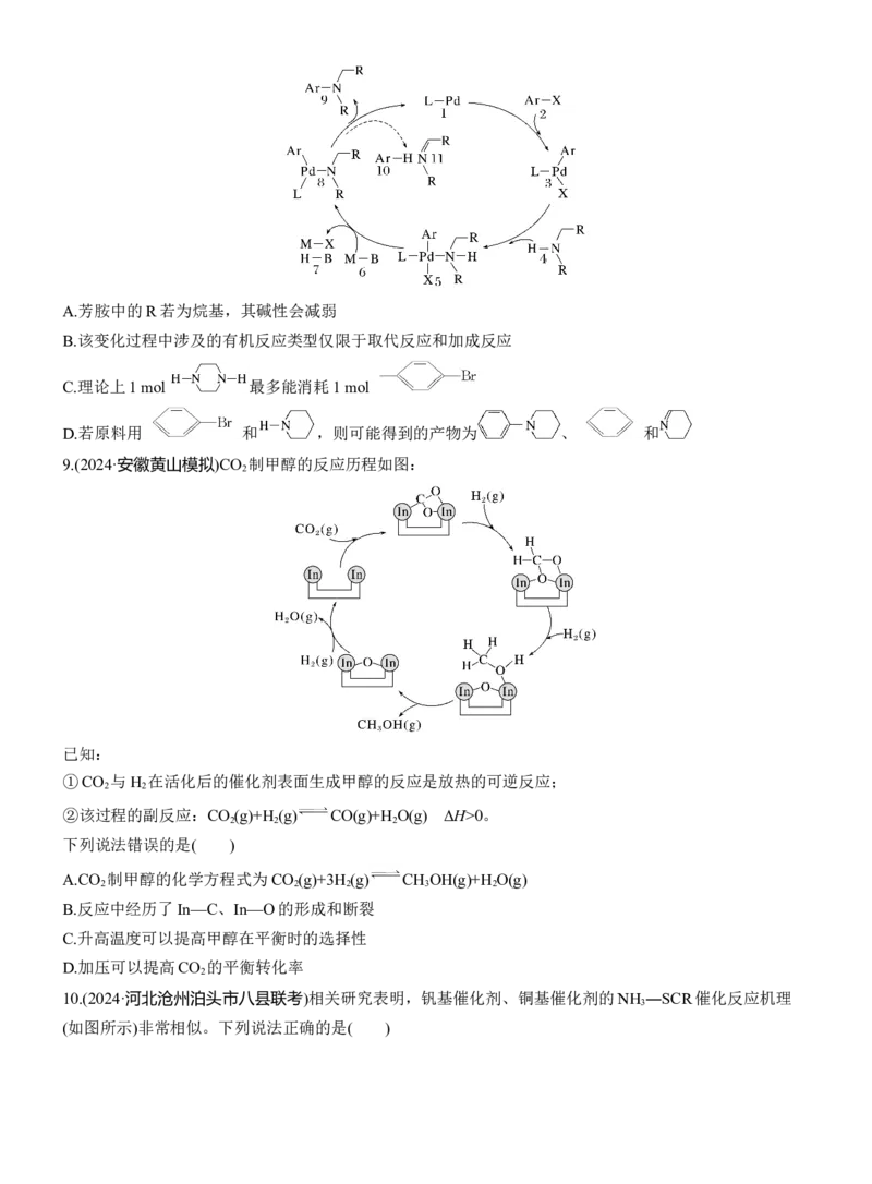专题五　选择题专攻2　催化机理循环图淘宝店：红太阳资料库_05高考化学_2025年新高考资料_二轮复习_2025年高考化学大二轮_2025化学二轮复习_题型突破练+考前特训
