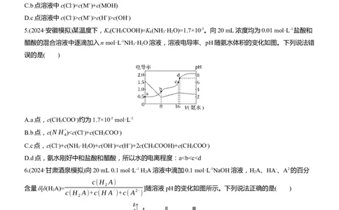 专题六　选择题专攻2　溶液中的离子浓度关系与滴定曲线分析淘宝店：红太阳资料库_05高考化学_2025年新高考资料_二轮复习_2025年高考化学大二轮_2025化学二轮复习