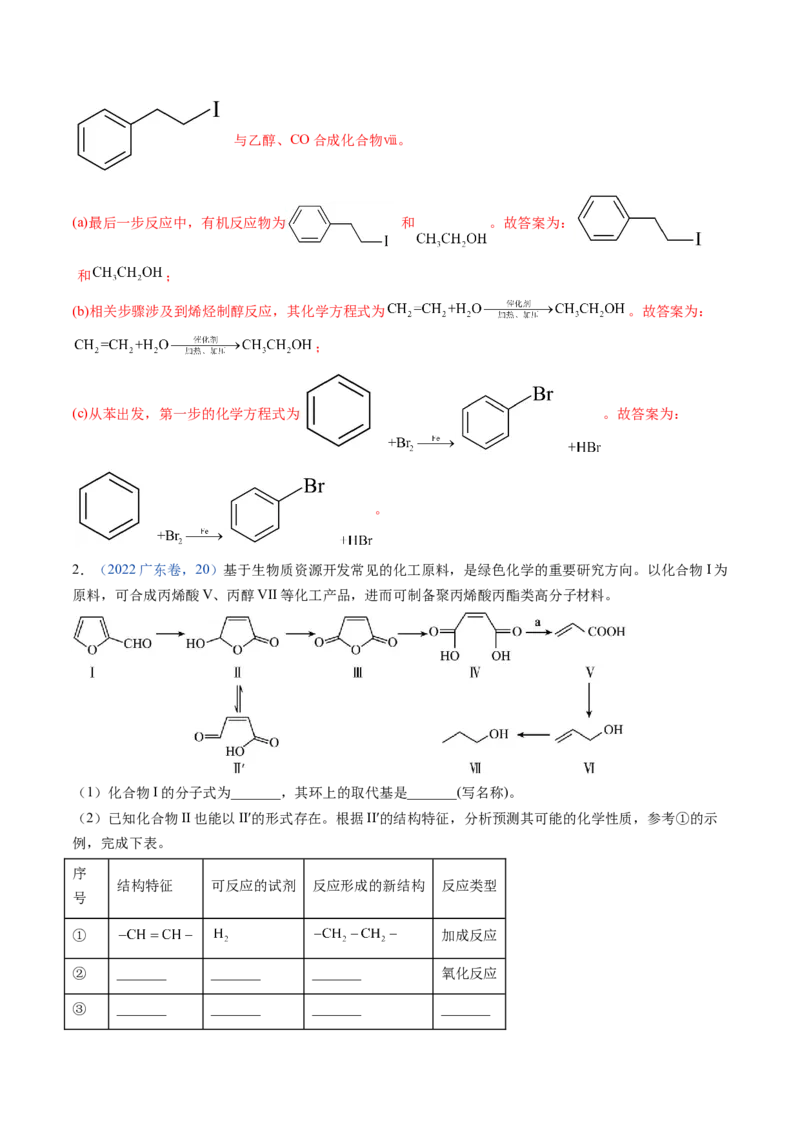 押广东卷第20题&nbsp;有机推断综合题（解析版）_05高考化学_2024年新高考资料_5.2024三轮冲刺_备战2024年高考化学临考题号押题（广东卷）323301515