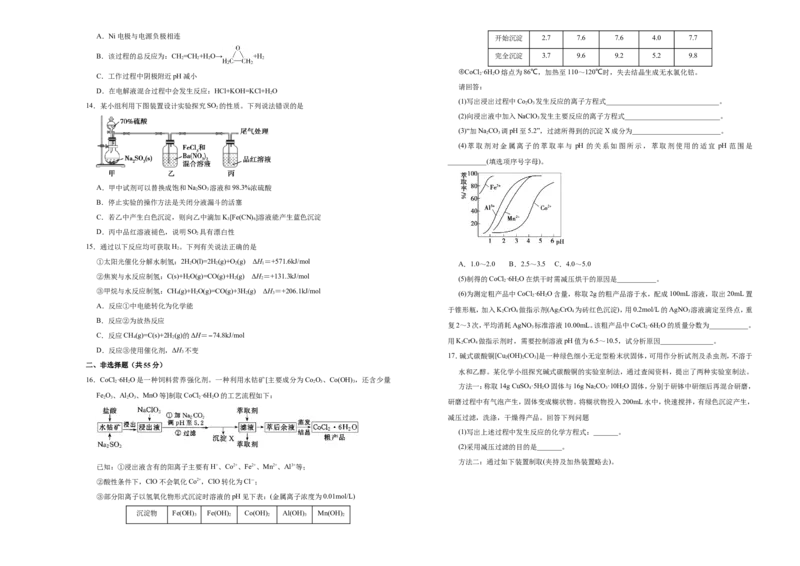 原创（新高考）2021届高考考前冲刺卷化学（四）学生版_05高考化学_新高考复习资料_2021新高考资料_2021届高考考前冲刺卷（新高考）5.31更新