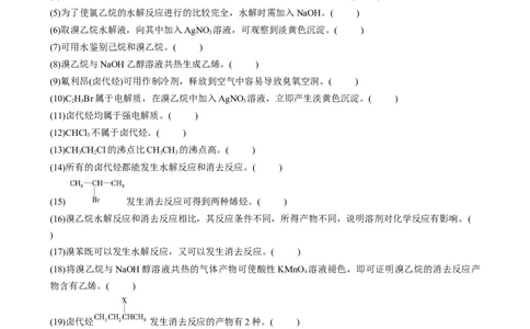 知识清单27烃的衍生物-口袋书2025年高考化学一轮复习知识清单（新高考专用）（原卷版）_05高考化学_2025年新高考资料_一轮复习_上好课2025年高考化学一轮复习知识清单3246985