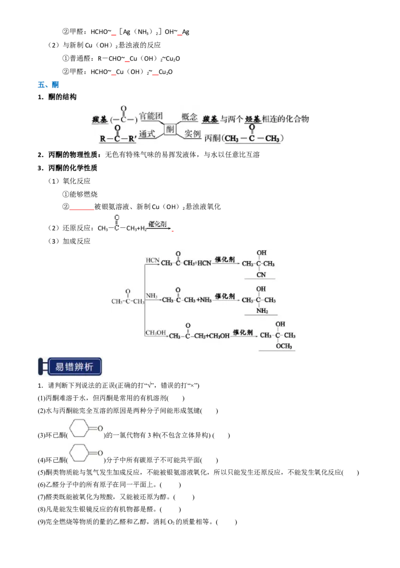 知识清单27烃的衍生物-口袋书2025年高考化学一轮复习知识清单（新高考专用）（原卷版）_05高考化学_2025年新高考资料_一轮复习_上好课2025年高考化学一轮复习知识清单3246985