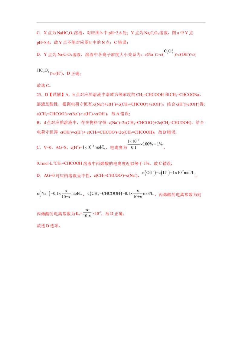 易错点23弱电解质的电离平衡-备战2023年高考化学考试易错题（解析版）_05高考化学_通用版（老高考）复习资料_2023年复习资料_专项复习_备战2023年高考化学考试易错题（全国通用）