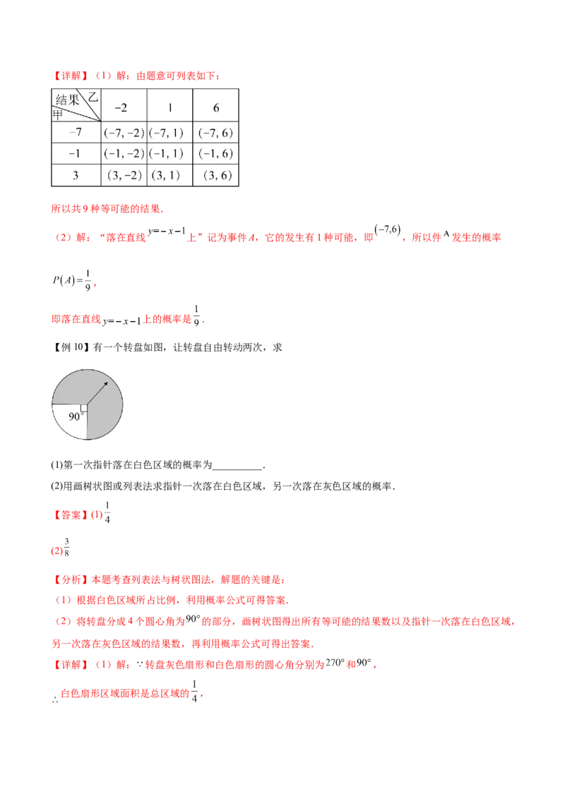 热点专题05概率初步（10个热点）（解析版）_初中数学人教版_9下-初中数学人教版_07专项讲练_2023-2024学年九年级数学全册重难热点提升精讲与过关测试（人教版）