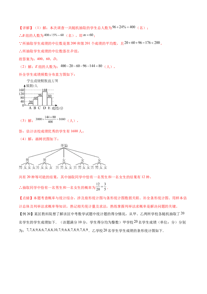 热点专题05概率初步（10个热点）（解析版）_初中数学人教版_9下-初中数学人教版_07专项讲练_2023-2024学年九年级数学全册重难热点提升精讲与过关测试（人教版）