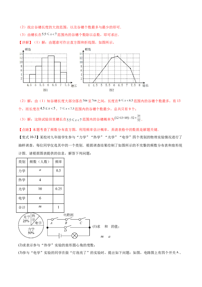 热点专题05概率初步（10个热点）（解析版）_初中数学人教版_9下-初中数学人教版_07专项讲练_2023-2024学年九年级数学全册重难热点提升精讲与过关测试（人教版）