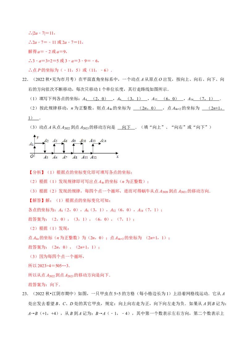 专题7.1平面直角坐标系专项提升训练（重难点培优）2023培优（解析版）人教版_初中数学人教版_7下-初中数学人教版_7下-初中数学人教版（旧版）赠送_07专项讲练