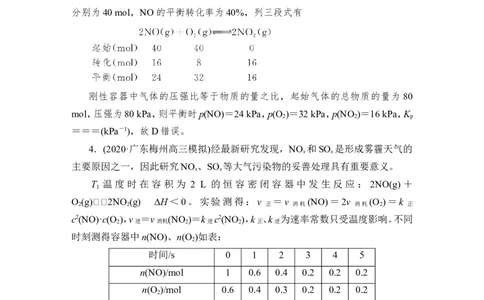 热点强化练14　速率常数与化学平衡常数综合分析_05高考化学_新高考复习资料_2023年新高考资料_一轮复习_2023年新高考大一轮复习讲义_2023年高考化学一轮复习讲义（新高考）