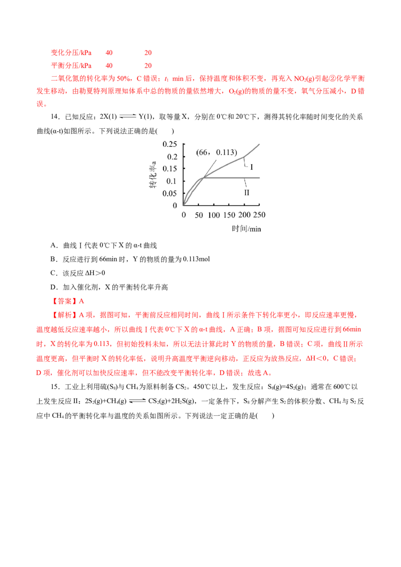 热点专项化学反应速率和化学平衡的图像（解析版）_05高考化学_2025年新高考资料_二轮复习_上好课2025年高考化学二轮复习讲练测（新高考通用）3379109_主题三化学反应原理