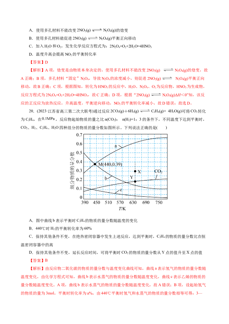 热点专项化学反应速率和化学平衡的图像（解析版）_05高考化学_2025年新高考资料_二轮复习_上好课2025年高考化学二轮复习讲练测（新高考通用）3379109_主题三化学反应原理