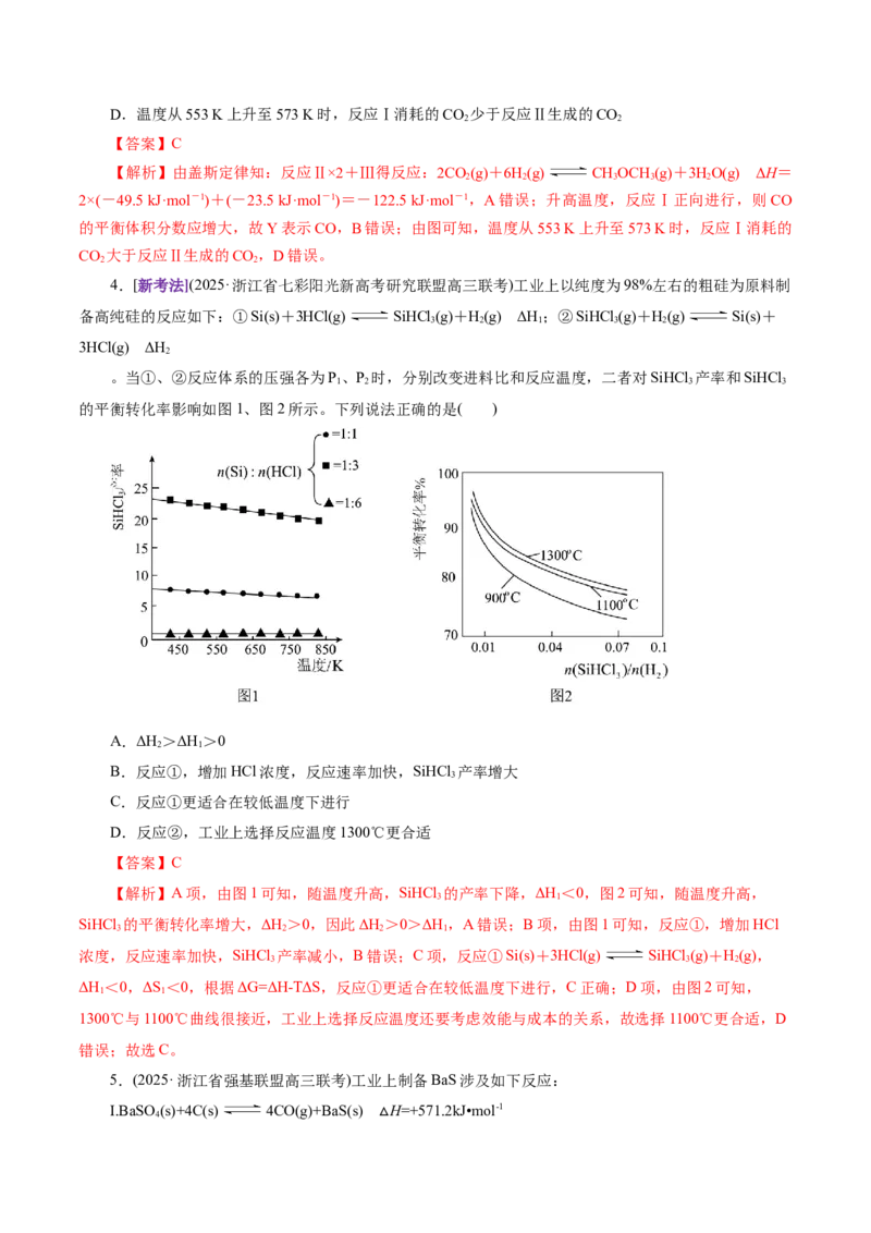 热点专项化学反应速率和化学平衡的图像（解析版）_05高考化学_2025年新高考资料_二轮复习_上好课2025年高考化学二轮复习讲练测（新高考通用）3379109_主题三化学反应原理