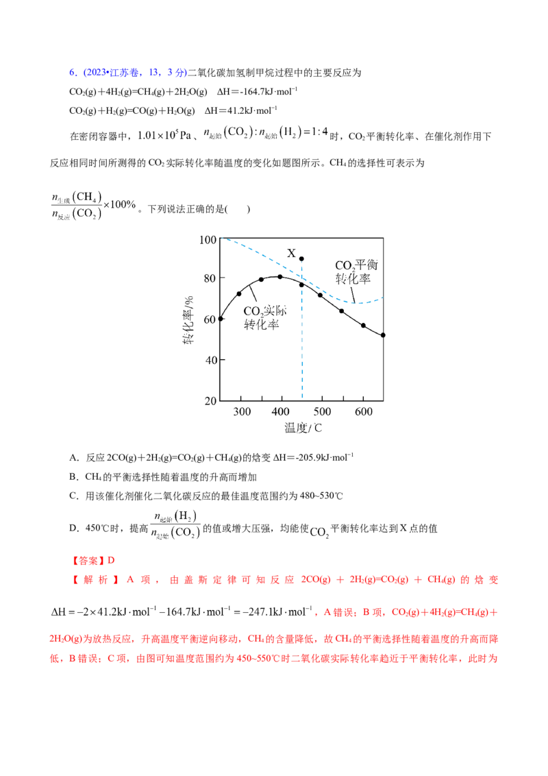 热点专项化学反应速率和化学平衡的图像（解析版）_05高考化学_2025年新高考资料_二轮复习_上好课2025年高考化学二轮复习讲练测（新高考通用）3379109_主题三化学反应原理