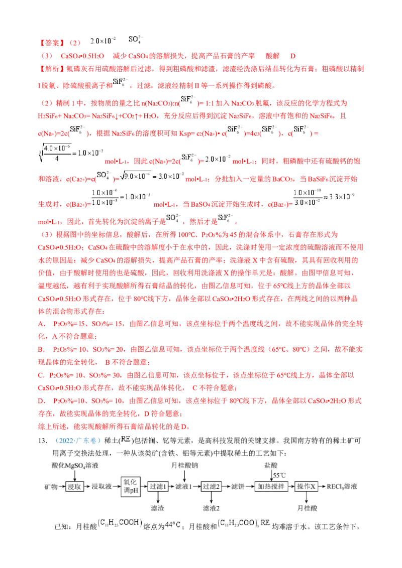 模板03工艺流程中条件控制与选择、分离和提纯(解析版)_05高考化学_2025年新高考资料_二轮复习_2025年高考化学答题技巧与模板构建338868722_第二部分主观题突破_化学工艺流程